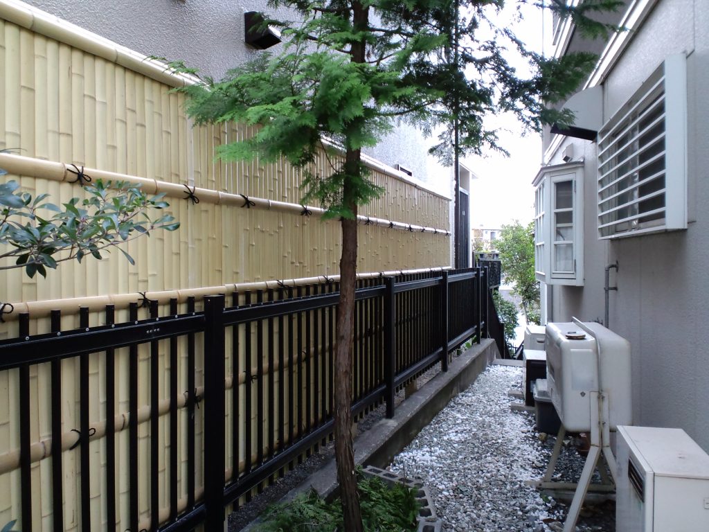 建仁寺垣　天然晒竹　写真